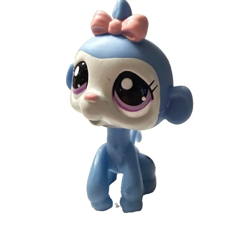 LPS Littlest Pet Shop #2606 Blue Monkey Pink Bow Blind Bag G2 Authentic